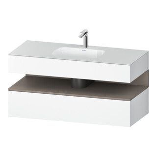 Duravit Ensemble meuble vasque encastrable Qatego 120x55x60cm, mat blanc, sous-meuble console