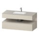 Duravit Ensemble meuble vasque encastrable Qatego 120x55x60cm, T tau mat, console sous vasque-1