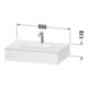 Duravit Ensemble meuble vasque encastrable Qatego 80x55x17 cm, gris m, m K, 1 découpe, m ÜL-3