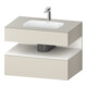 Duravit Ensemble meuble vasque encastrable Qatego 80x55x60 cm, blanc mat, sous-meuble console-1