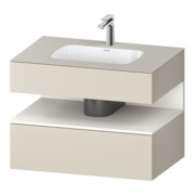 Duravit Ensemble meuble vasque encastrable Qatego 80x55x60 cm, blanc mat, sous-meuble console