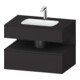 Duravit Ensemble meuble vasque encastrable Qatego 80x55x60 cm, graphite mat, console sous vasque-1