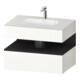 Duravit Ensemble meuble vasque encastrable Qatego 80x55x60 cm, gris m/bl mat, sous-vasque console-1