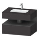 Duravit Ensemble meuble vasque encastrable Qatego 80x55x60 cm, gris m/Gr mat, console sous-vasque-1