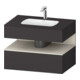 Duravit Ensemble meuble vasque encastrable Qatego 80x55x60 cm, T m/Gr mat, console sous-vasque-1