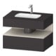Duravit Ensemble meuble vasque encastrable Qatego 80x55x60 cm, T m/Grap mat, console sous-vasque-1
