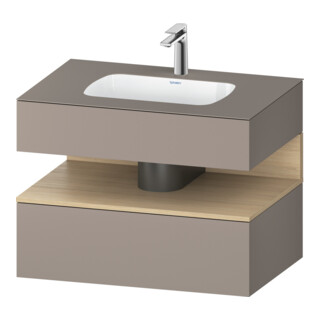 Duravit Ensemble meuble vasque encastrable Qatego 80x55x60cm, blanc mat, sous-vasque console