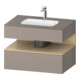 Duravit Ensemble meuble vasque encastrable Qatego 80x55x60cm, blanc mat, sous-vasque console-1