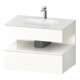 Duravit Ensemble meuble vasque encastrable Qatego 80x55x60cm, blanc, sous-meuble console, niche-1