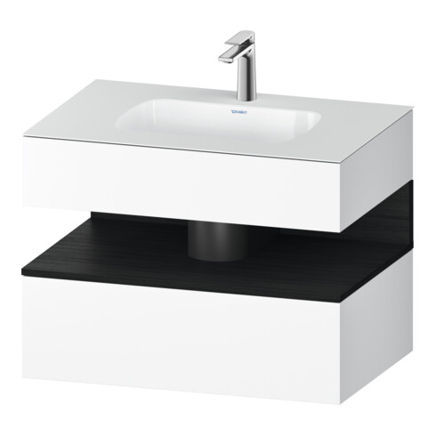 Duravit Ensemble meuble vasque encastrable Qatego 80x55x60cm, E ch/bl m, Kon-WTU, niche