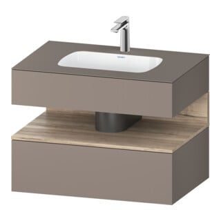 Duravit Ensemble meuble vasque encastrable Qatego 80x55x60cm, E Marmo/Bas ma, meuble console sous vasque