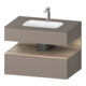 Duravit Ensemble meuble vasque encastrable Qatego 80x55x60cm, E Marmo/Bas ma, meuble console sous vasque-1