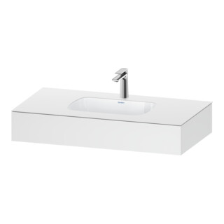 Duravit Ensemble meuble vasque encastré Qatego 100x55x17 cm, blanc mat, 1 découpe, avec plan lavabo