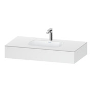 Duravit Ensemble meuble vasque encastré Qatego 100x55x17 cm, blanc mat, 1 découpe, avec plan lavabo