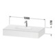 Duravit Ensemble meuble vasque encastré Qatego 100x55x17 cm, blanc mat, 1 découpe, avec plan lavabo-3