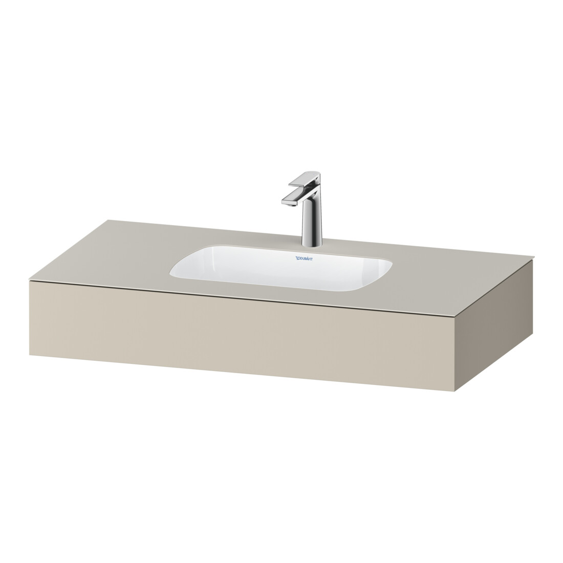 Duravit Ensemble meuble vasque encastré Qatego 100x55x17 cm, T m, m K, 1 découpe, m ÜL
