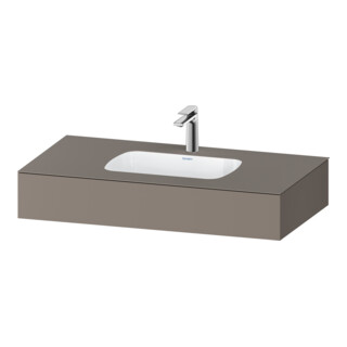 Duravit Ensemble meuble vasque encastré Qatego 100x55x17cm, blanc mat, 1 découpe, avec miroir lumineux