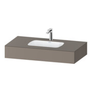 Duravit Ensemble meuble vasque encastré Qatego 100x55x17cm, blanc mat, 1 découpe, avec miroir lumineux