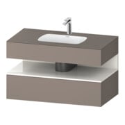 Duravit Ensemble meuble vasque encastré Qatego 100x55x60 cm, blanc hg/b ma, console sous vasque