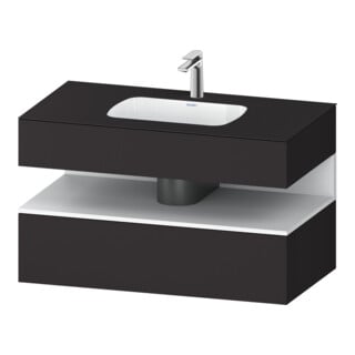 Duravit Ensemble meuble vasque encastré Qatego 100x55x60 cm, blanc mat avec console