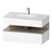 Duravit Ensemble meuble vasque encastré Qatego 100x55x60 cm, blanc mat, Kon-WTU, niche