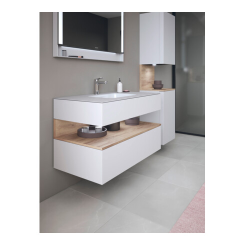 Duravit Ensemble meuble vasque encastré Qatego 100x55x60 cm, blanc mat, Kon-WTU, niche