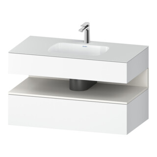 Duravit Ensemble meuble vasque encastré Qatego 100x55x60 cm, blanc mat, sous-meuble console