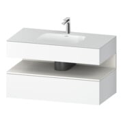 Duravit Ensemble meuble vasque encastré Qatego 100x55x60 cm, blanc mat, sous-meuble console