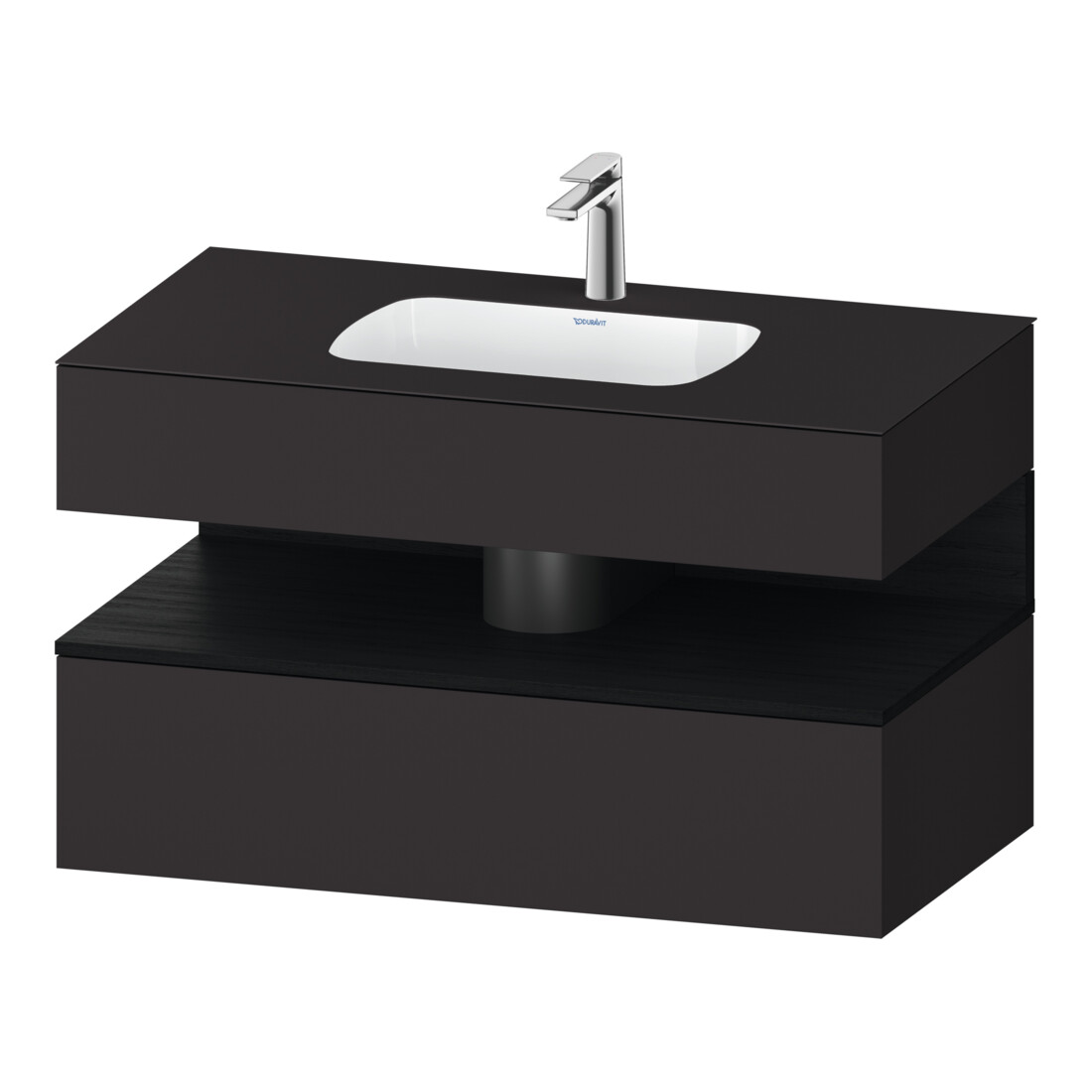 Duravit Ensemble meuble vasque encastré Qatego 100x55x60 cm, E blanc/gris m, Kon-WTU, B