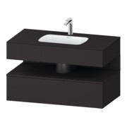 Duravit Ensemble meuble vasque encastré Qatego 100x55x60 cm, gris m, Kon-WTU, niche
