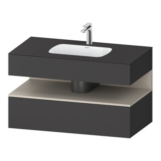 Duravit Ensemble meuble vasque encastré Qatego 100x55x60 cm, T avec Gr, Kon-WTU, niche