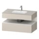 Duravit Ensemble meuble vasque encastré Qatego 100x55x60cm, blanc mat, console sous vasque-1