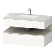 Duravit Ensemble meuble vasque encastré Qatego 100x55x60cm, blanc mat, Kon-WTU, niche