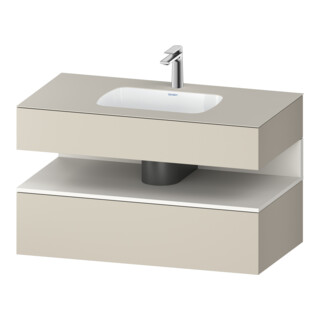 Duravit Ensemble meuble vasque encastré Qatego 100x55x60cm, blanc mat, sous-meuble console