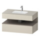 Duravit Ensemble meuble vasque encastré Qatego 100x55x60cm, blanc/mat taupe, console sous vasque-1