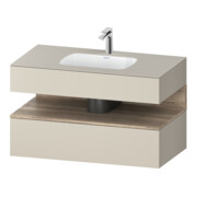 Duravit Ensemble meuble vasque encastré Qatego 100x55x60cm, E Ma/t mat, console sous vasque