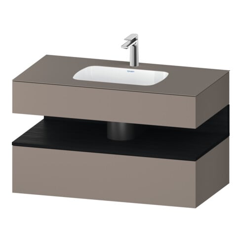 Duravit Ensemble meuble vasque encastré Qatego 100x55x60cm, E sw/Bas m, Kon-WTU, B