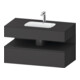 Duravit Ensemble meuble vasque encastré Qatego 100x55x60cm, gris mat, console sous vasque-1