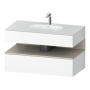 Duravit Ensemble meuble vasque encastré Qatego 100x55x60cm, T m/bl m, Kon-WTU, niche