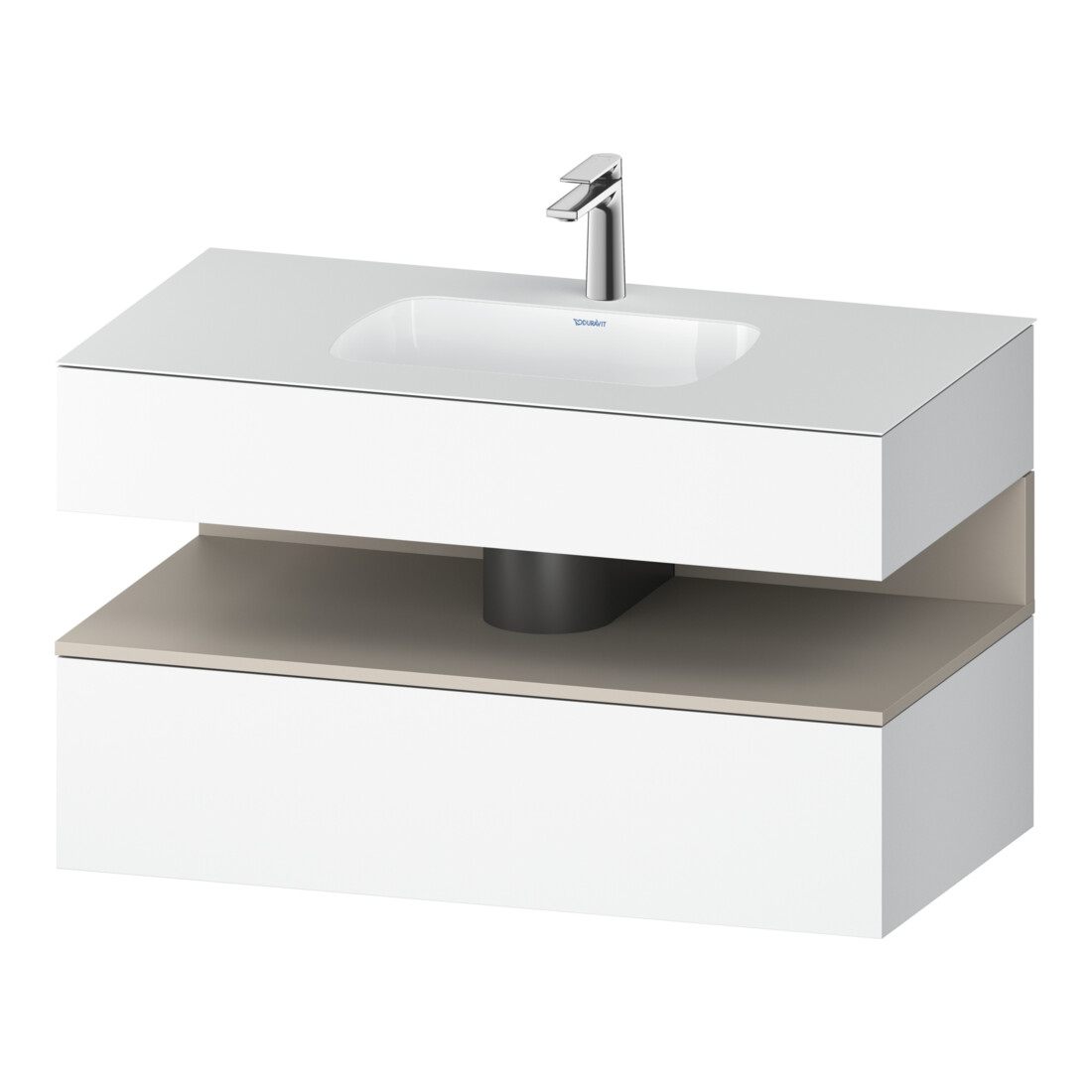 Duravit Ensemble meuble vasque encastré Qatego 100x55x60cm, T m/bl m, Kon-WTU, niche