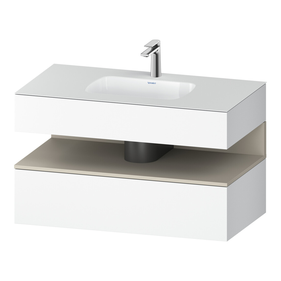 Duravit Ensemble meuble vasque encastré Qatego 100x55x60cm, T m/bl ma, sous-meuble console
