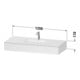 Duravit Ensemble meuble vasque encastré Qatego 120x55x17 cm, blanc brillant, 1 découpe, avec plan supérieur-3