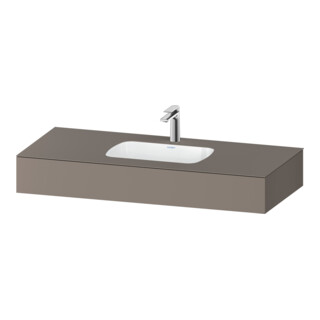 Duravit Ensemble meuble vasque encastré Qatego 120x55x17cm, blanc mat, 1 découpe, avec plan de toilette