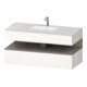 Duravit Ensemble meuble vasque encastré Qatego 120x55x60 cm, blanc mat/bois mat, Kon-WTU, B-1