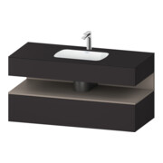 Duravit Ensemble meuble vasque encastré Qatego 120x55x60 cm, blanc mat, console sous vasque
