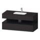 Duravit Ensemble meuble vasque encastré Qatego 120x55x60 cm, E blanc/gris mat, meuble console-1