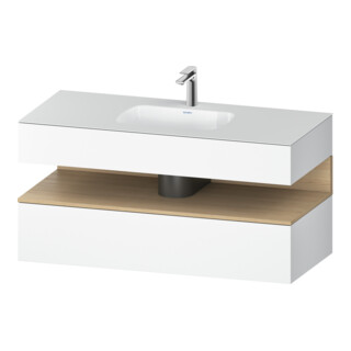 Duravit Ensemble meuble vasque encastré Qatego 120x55x60 cm, E naturel/blanc, console sous vasque