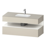 Duravit Ensemble meuble vasque encastré Qatego 120x55x60cm, blanc g/tau mat, sous-vasque console