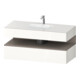 Duravit Ensemble meuble vasque encastré Qatego 120x55x60cm, blanc mat/blanc brillant, console sous vasque-1