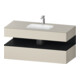 Duravit Ensemble meuble vasque encastré Qatego 120x55x60cm, E blanc/taupe mat, console sous-vasque-1